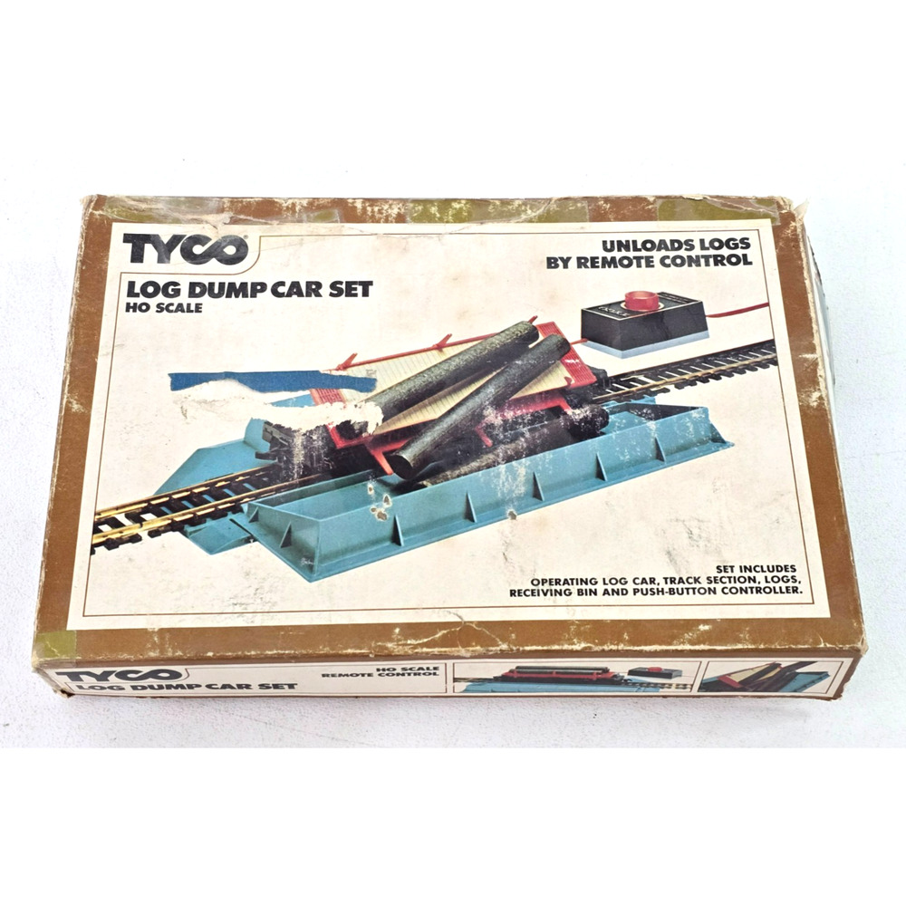 Vintage TYCO HO Scale Operating Log Dump Car w Box #926 Free Ship